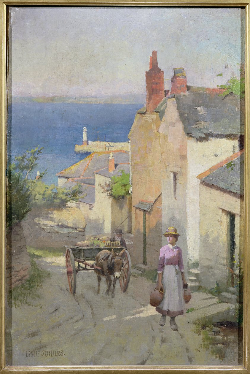 Newlyn vanaf de onderkant van Adit Lane, 1886-94 door Leghe Suthers