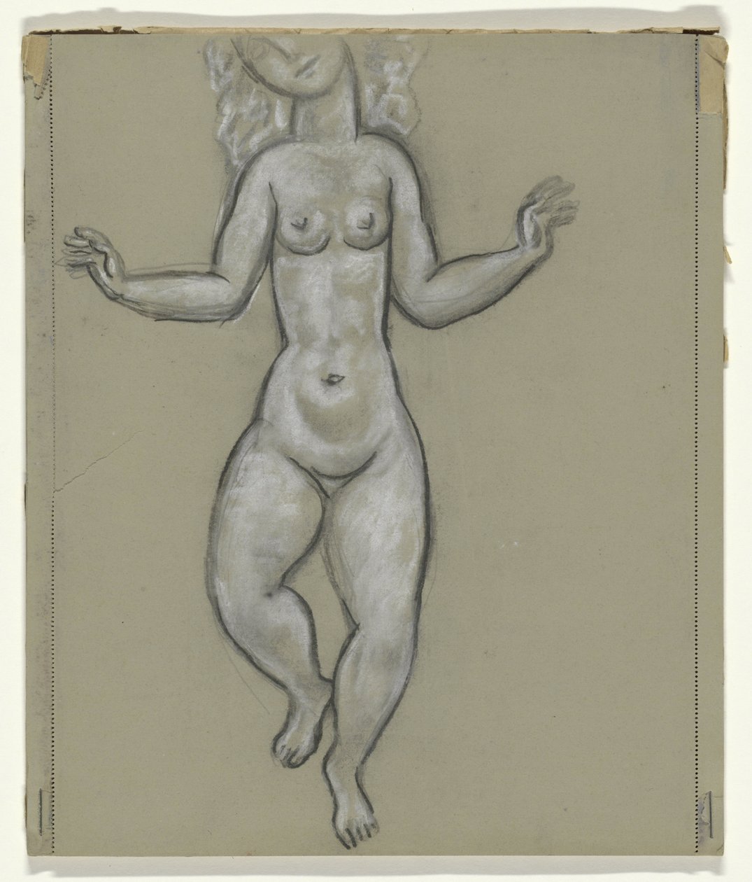 Dansende naakte vrouw door Leo Gestel