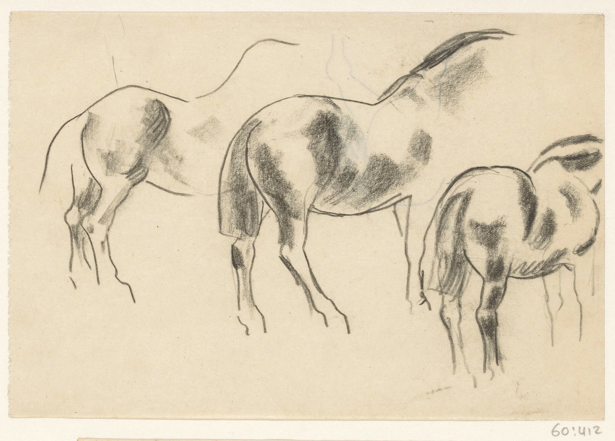 Drie paarden door Leo Gestel