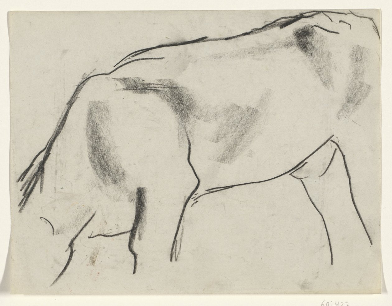 Grazende koe door Leo Gestel