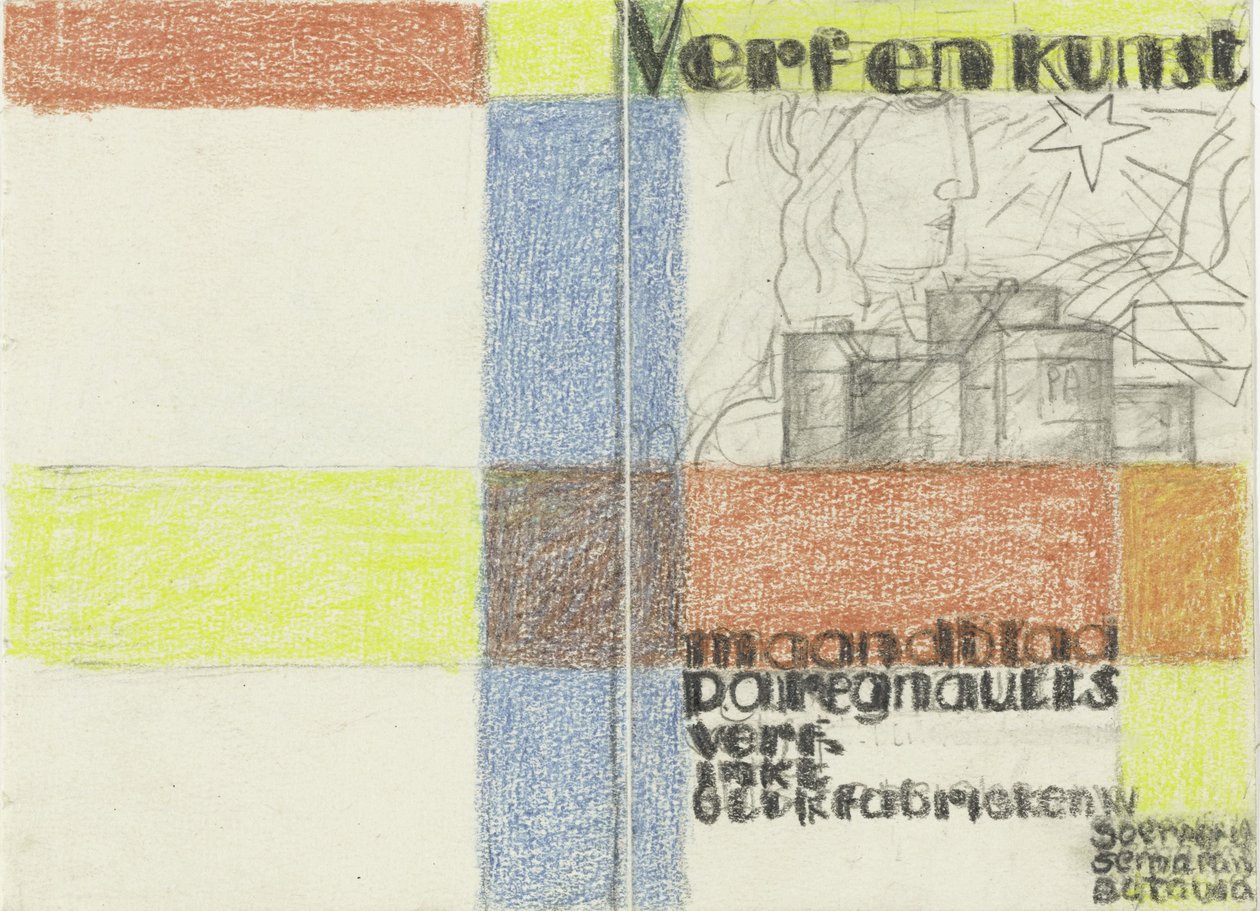 Maandblad Verf en Kunst van P.A. Regnault (Entwurf in Farbe) door Leo Gestel