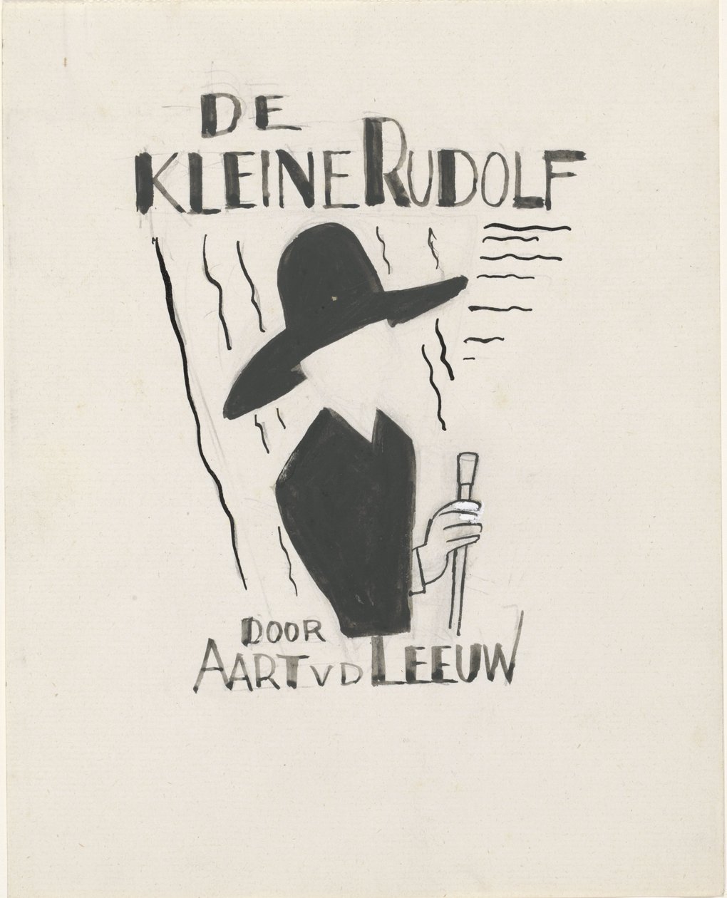 Ontwerp voor een boekband voor: Aart van der Leeuw, De kleine Rudolf, 1930 door Leo Gestel