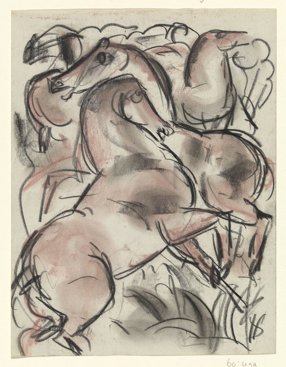 Paarden in de natuur door Leo Gestel