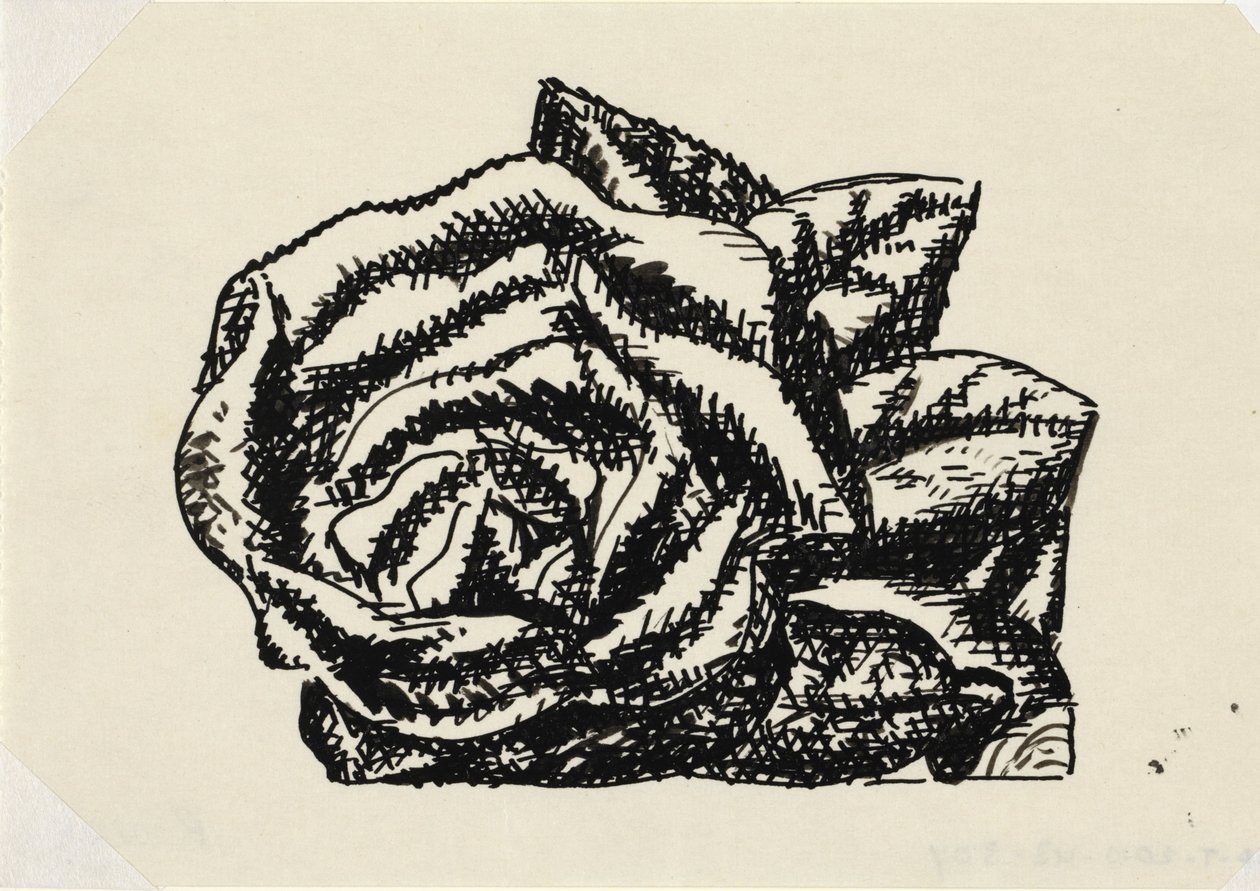 Zonder titel (roos) door Leo Gestel