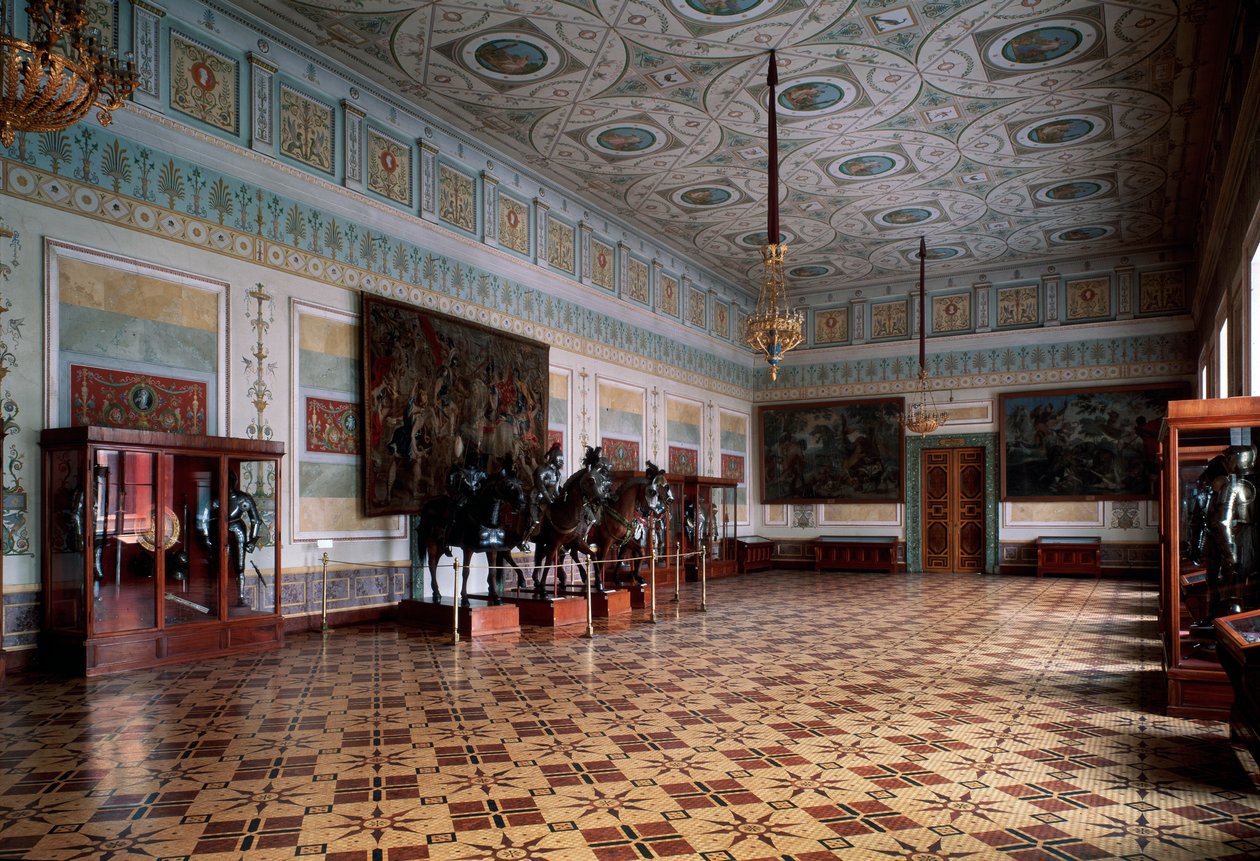 De Ridderzaal Arsenaal van de Hermitage in Sint-Petersburg door Leo von Klenze