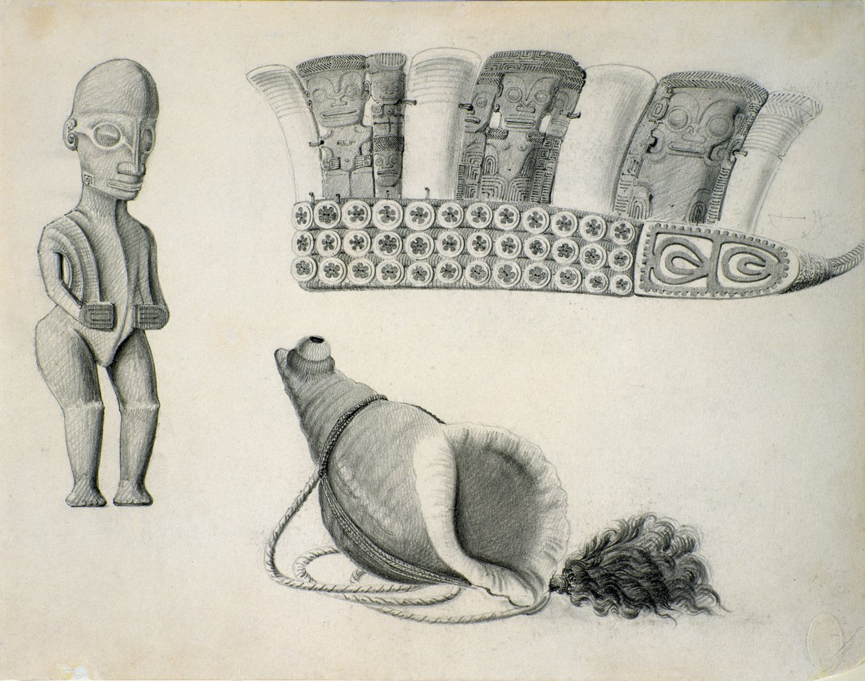 Artefacten van de Marquesas Eilanden door Leon Duchamp
