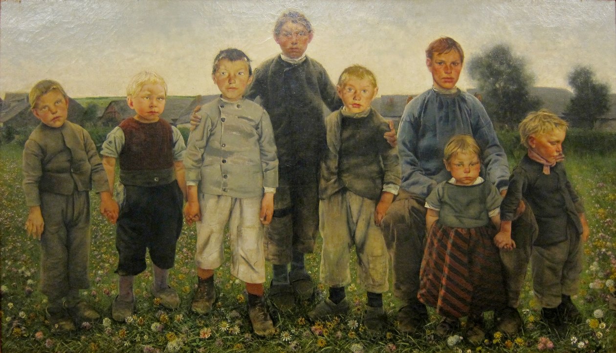 De jongens uit de serie Les ages du paysan door Léon Frédéric
