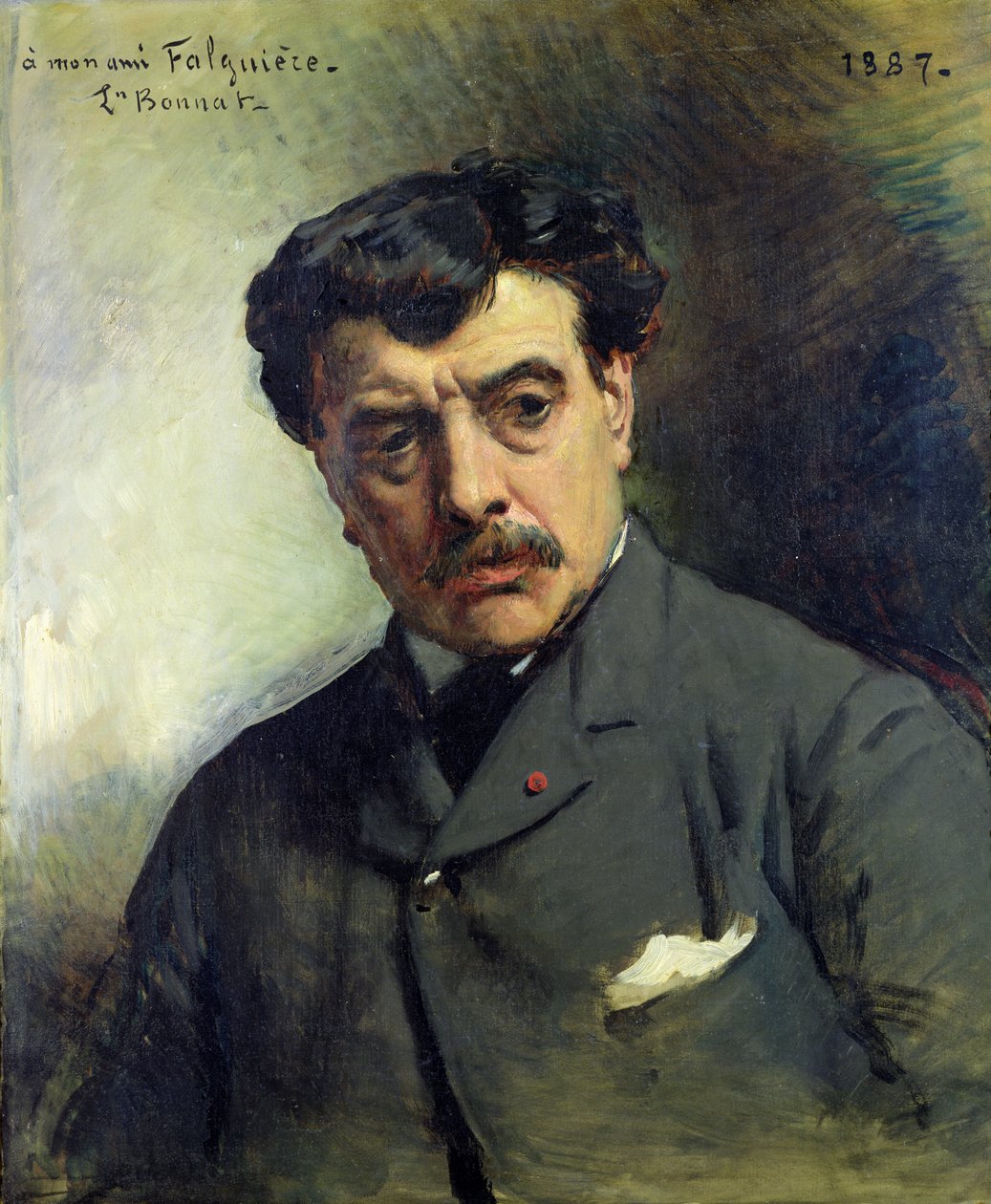 Portret van Alexander Falguiere (1831-1900) 1887 door Leon Joseph Florentin Bonnat