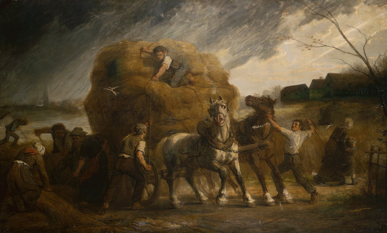 De naderende storm door Leon Augustin Lhermitte