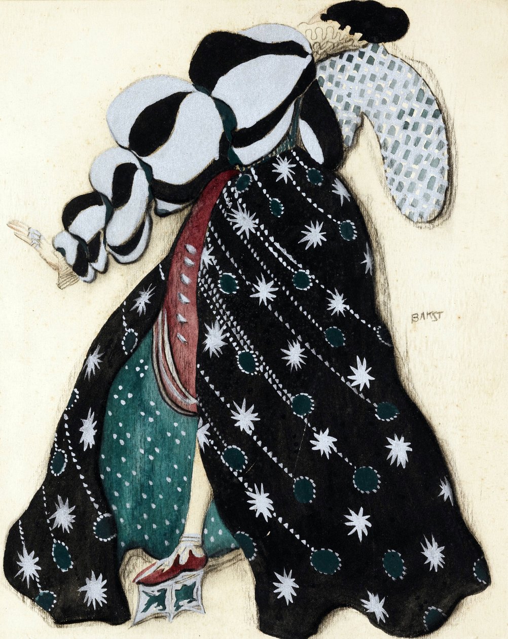 Kostuumontwerp voor het ballet "La Legende de Joseph" door R. Strauss - Bakst, Leon (1866-1924) - 1914 door Leon Bakst