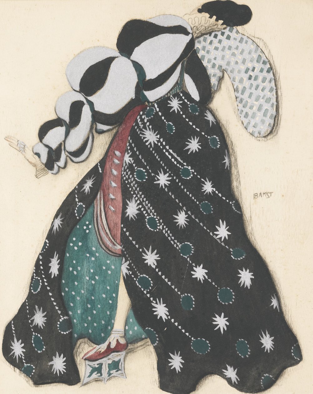 Kostuumontwerp voor het ballet La Légende de Joseph door R. Strauss door Leon Bakst