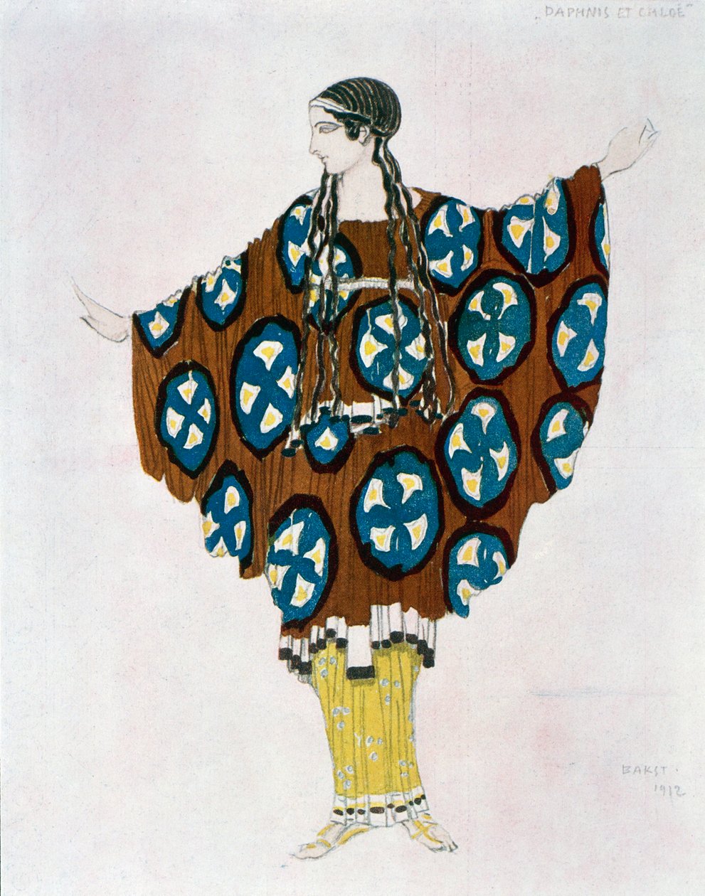 Kostuum voor Daphnis en Chloe door Maurice Ravel (1875-1937) 1912 door Leon Bakst