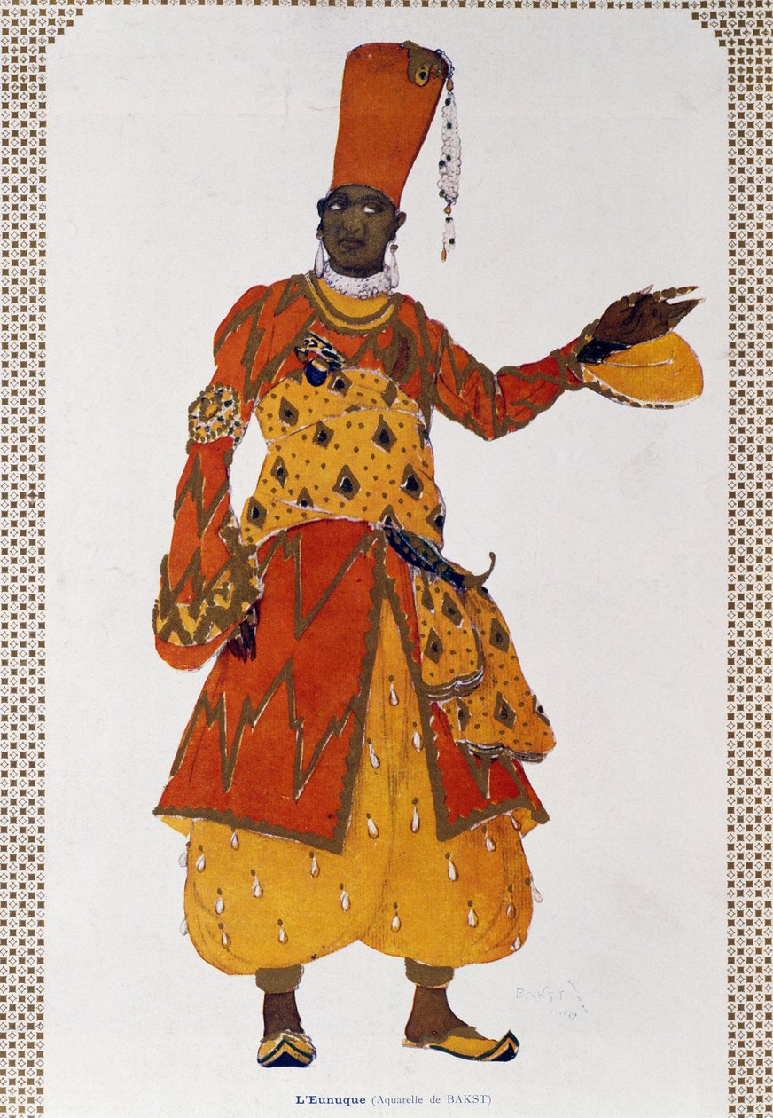 Eunuch, kostuum voor ballet Scheherazade door Leon Bakst