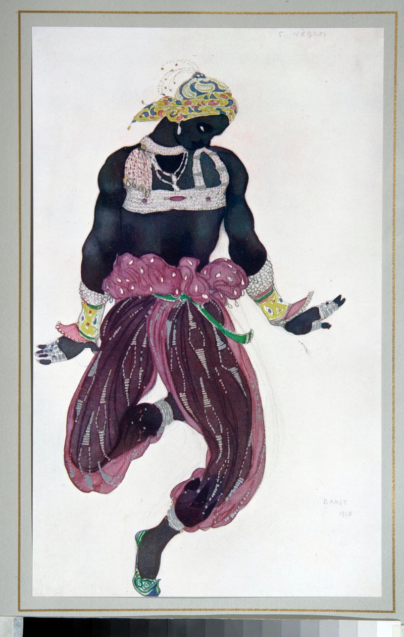 Russisch ballet: tekening voor het ballet 