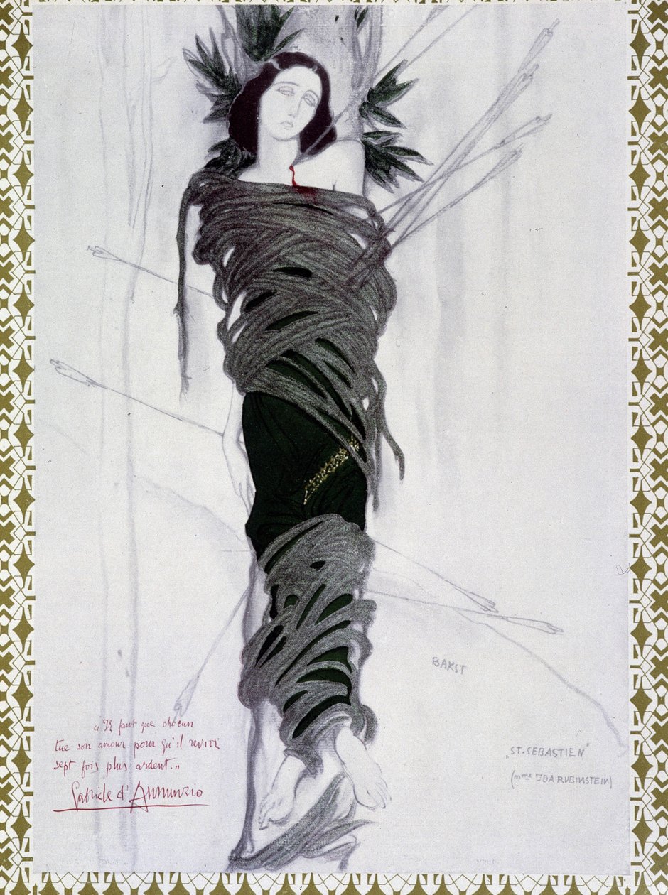 San Sebastian - Aquarel door Bakst en zin door D