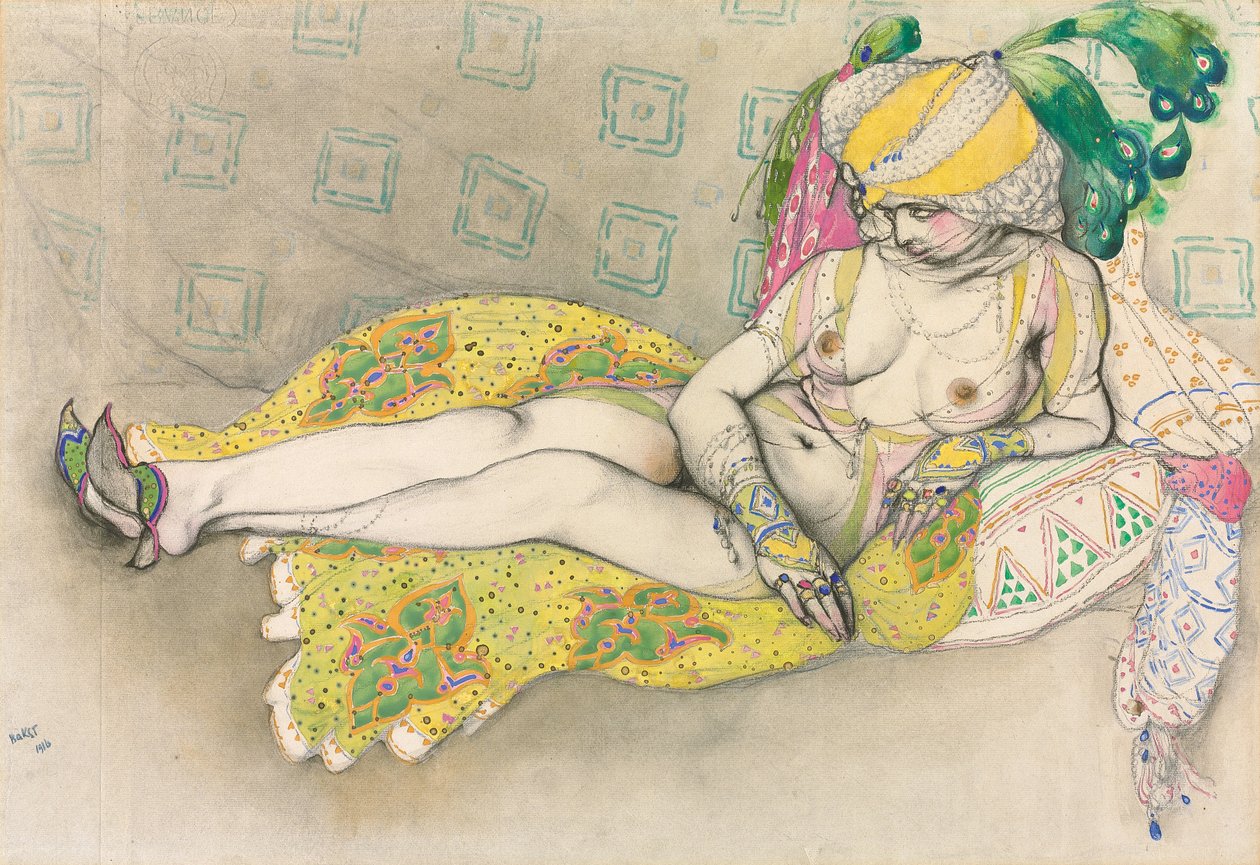 De gele sultana, 1916 door Leon Bakst