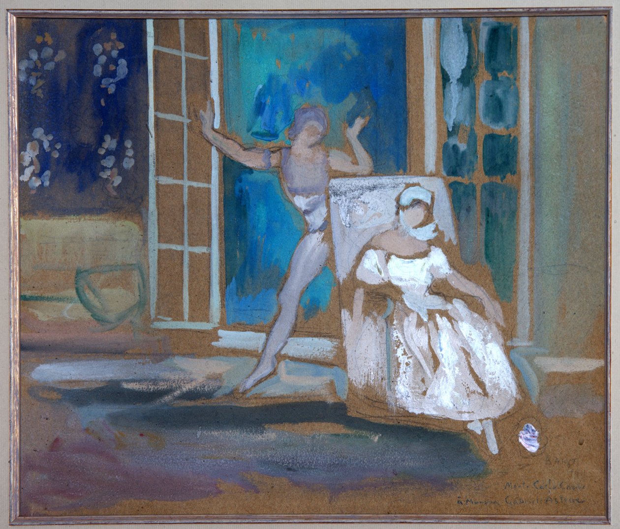 Vaslav Nijinski (1889-1950) en Tamara Karsavina (1885-1978) in het ballet 