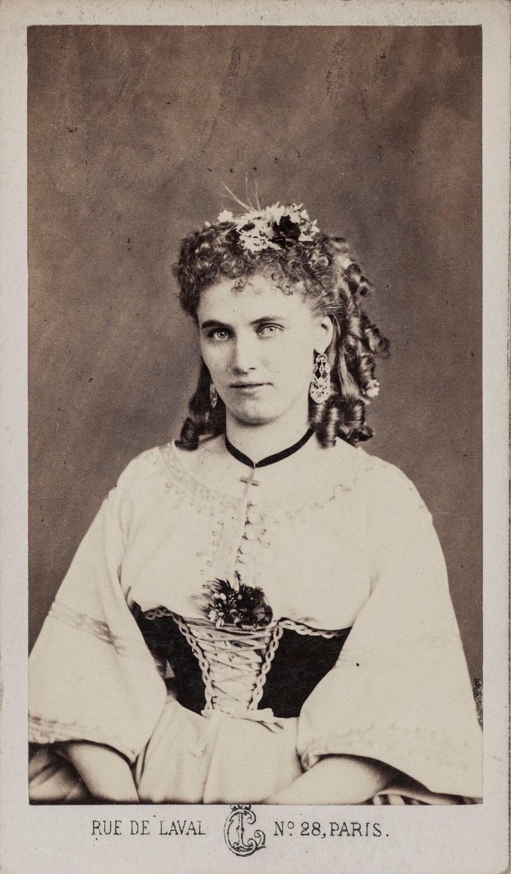 Portret van Christine Nilsson 1843-1921 door Leon Cremiere