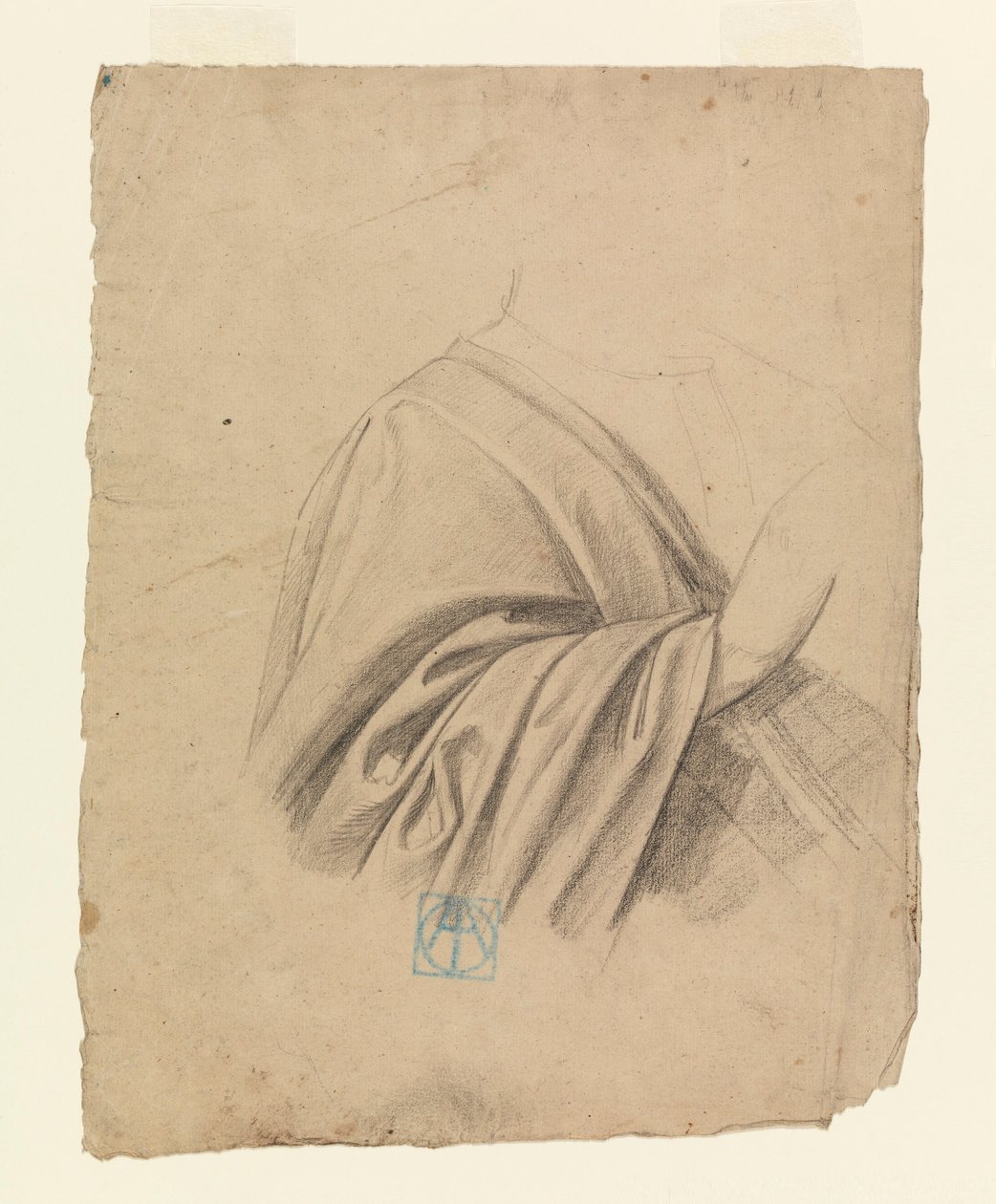 Tekening, Draperiestudie, 1886-92 door Leon Dabo