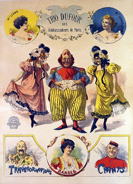 Trio DuFour poster door Leon Louis Oury