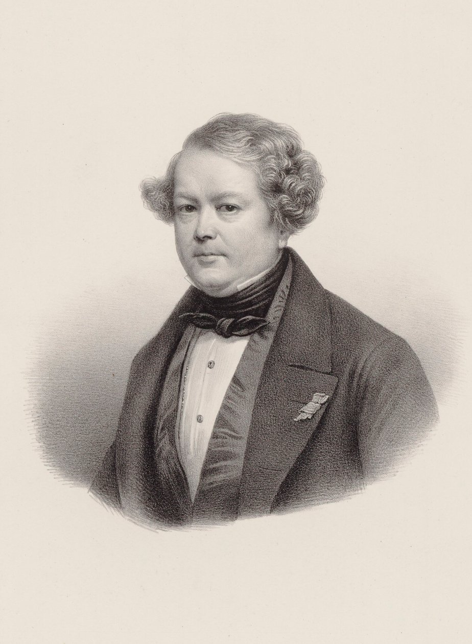 Portret van de componist Auguste-Mathieu Panseron door Leon Noel