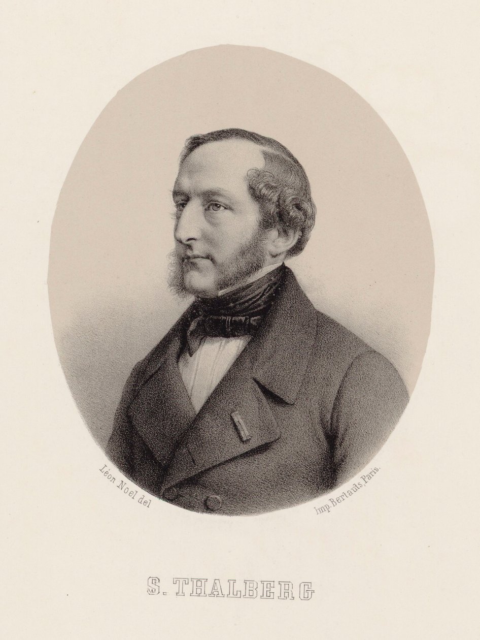 Portret van de pianist en componist Sigismund Thalberg 1812-1871, ca. 1860 door Leon Noel