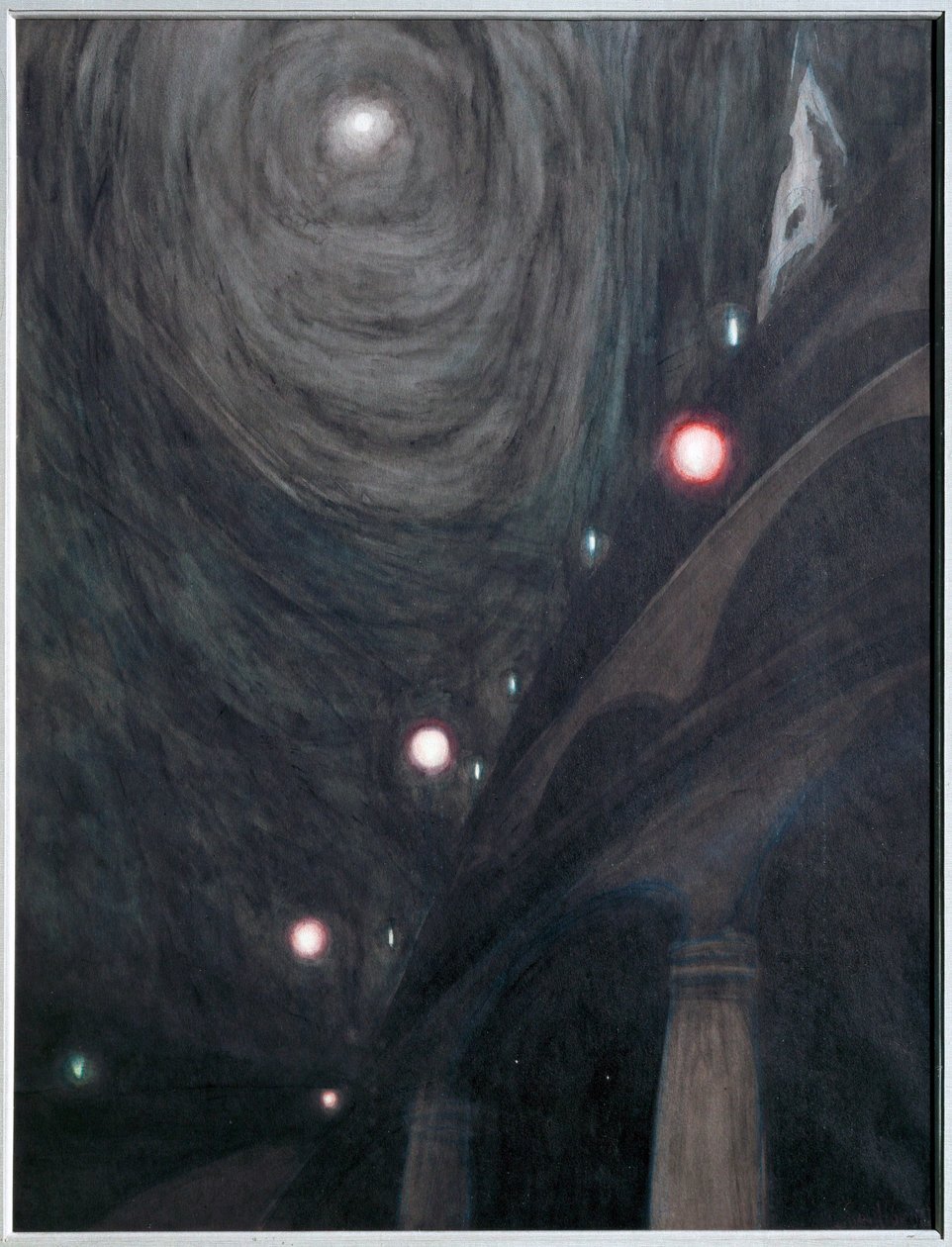 Clair de Lune et Lumieres. Gouache op papier ... (gouache op papier) door Leon Spilliaert