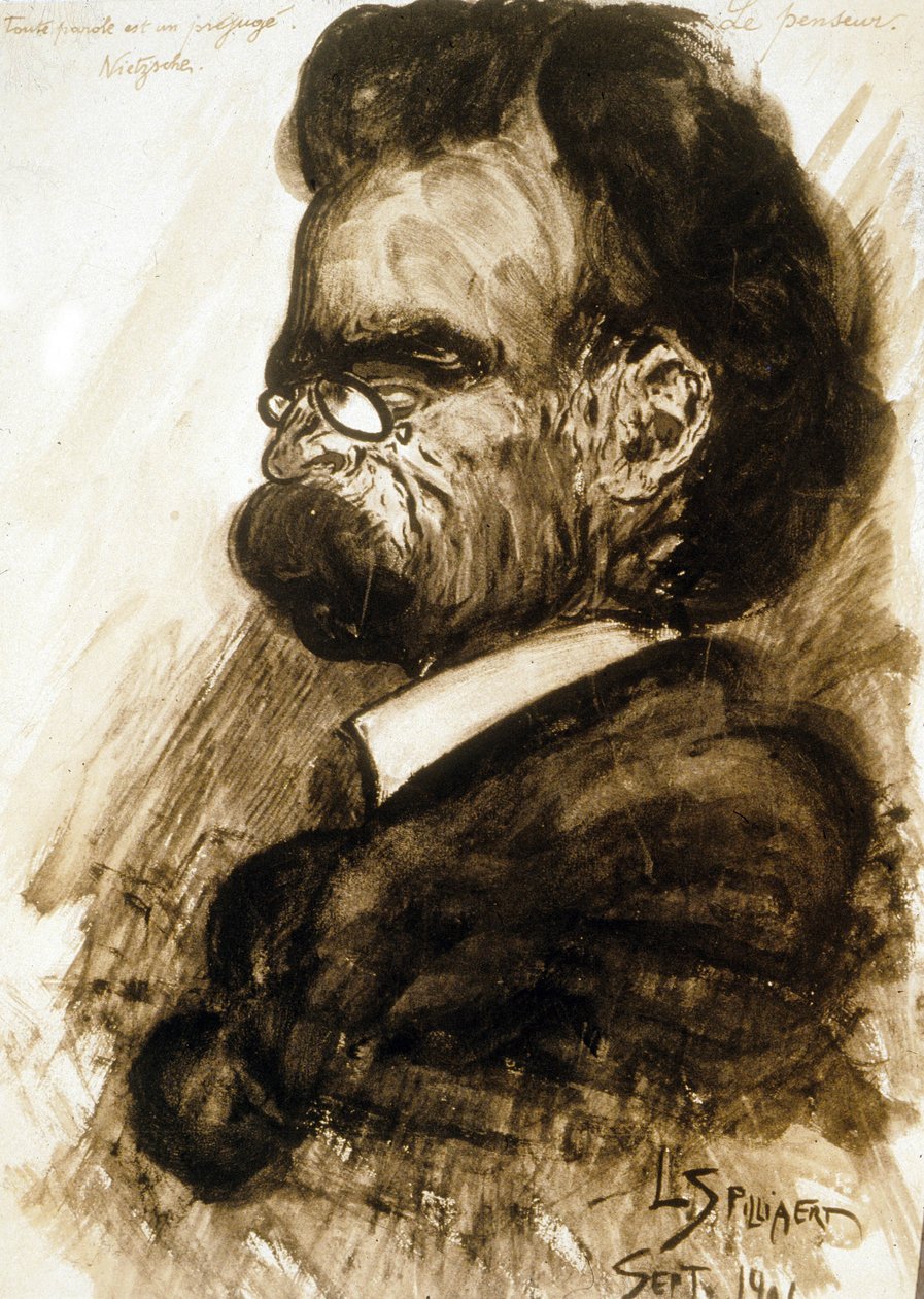 Friedrich Nietzsche (1844-1900) Duitse filosoof en dichter door Leon Spilliaert
