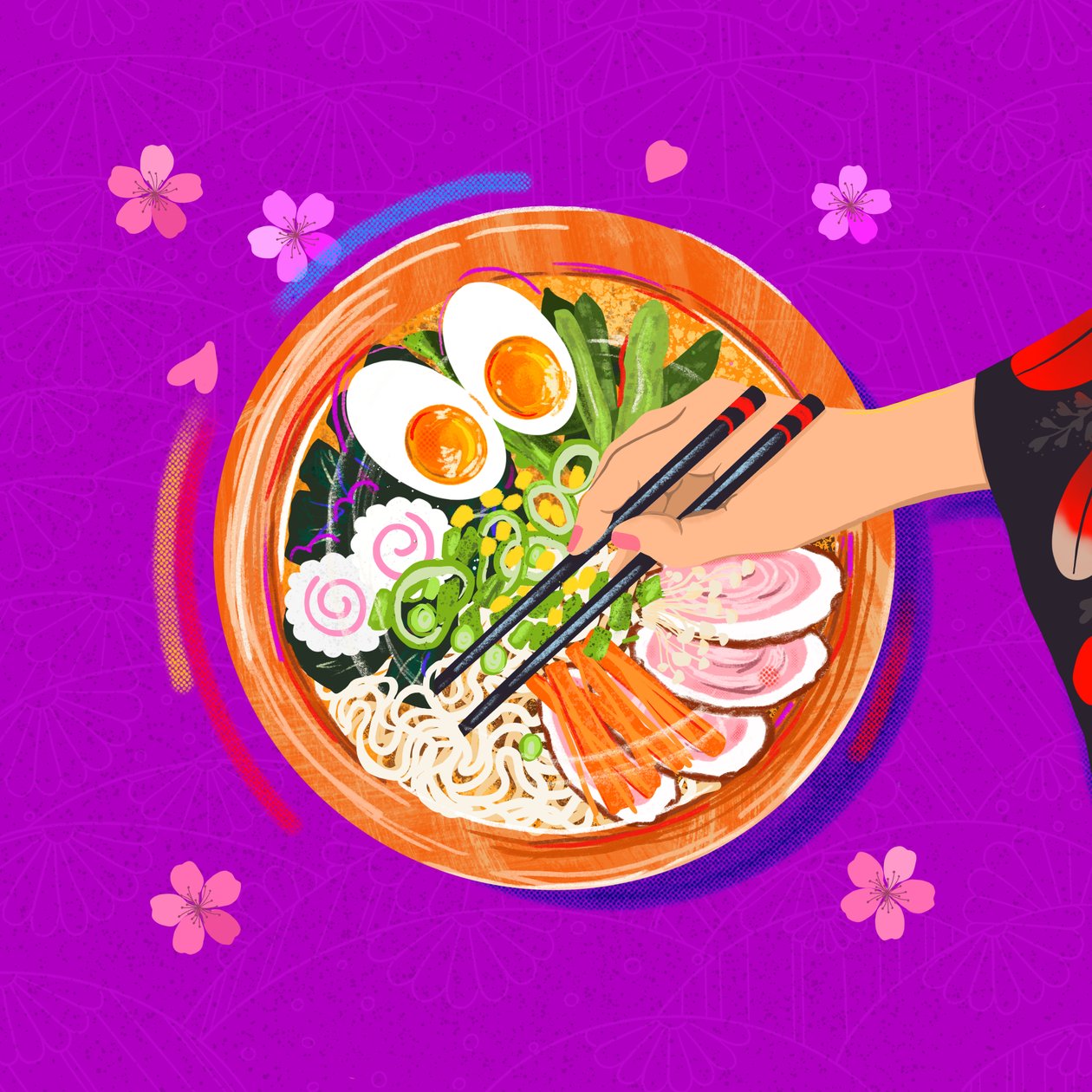 Ramen Bliss, 2025 (digitaal) door Leona Tsiara