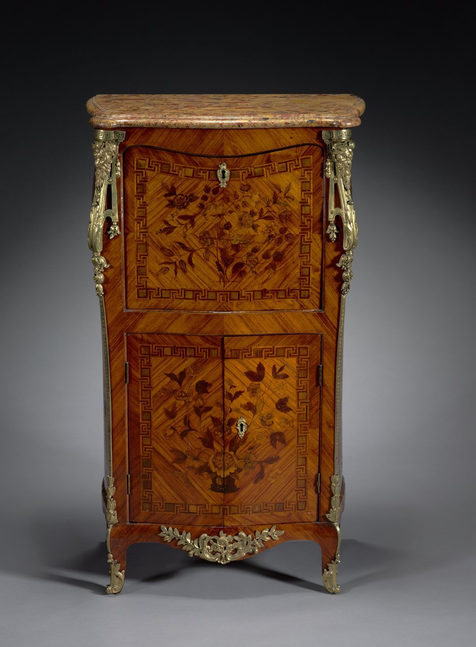 Schrijfmeubel met Neerklapbaar Front, ca. 1765-1775 door Leonard Boudin