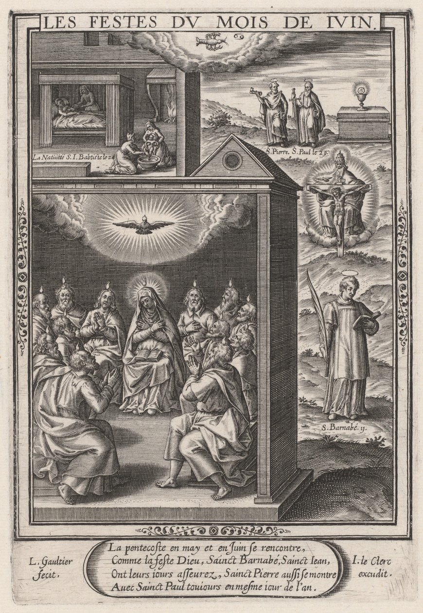 De Feesten van de Maand Juni (Pinksteren) door Leonard Gaultier