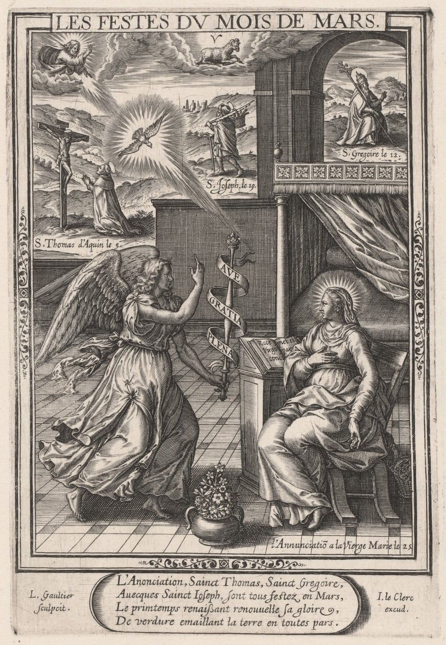 De feesten van de maand maart (De Aankondiging) door Leonard Gaultier