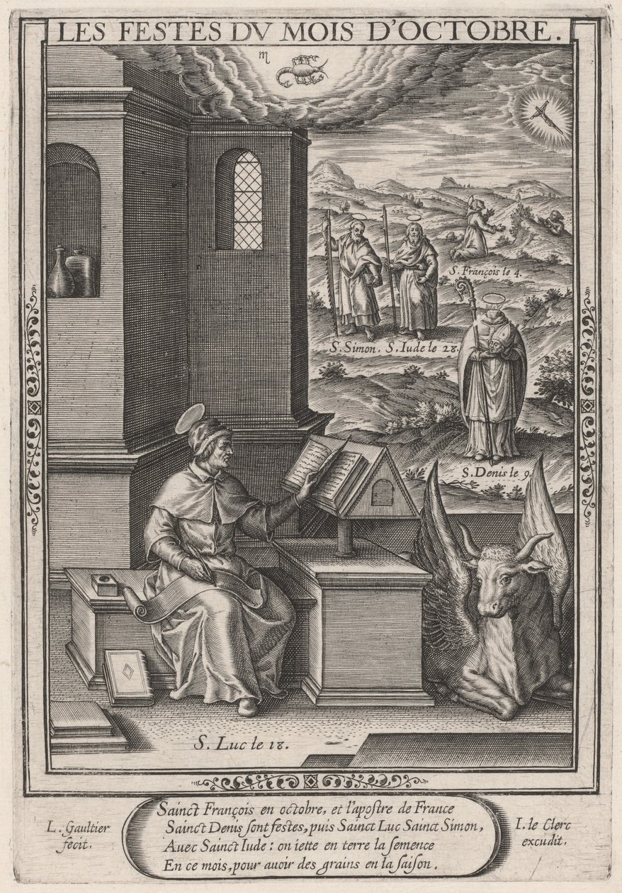 De Feesten van de Maand Oktober (Oktober: Sint Lucas) door Leonard Gaultier