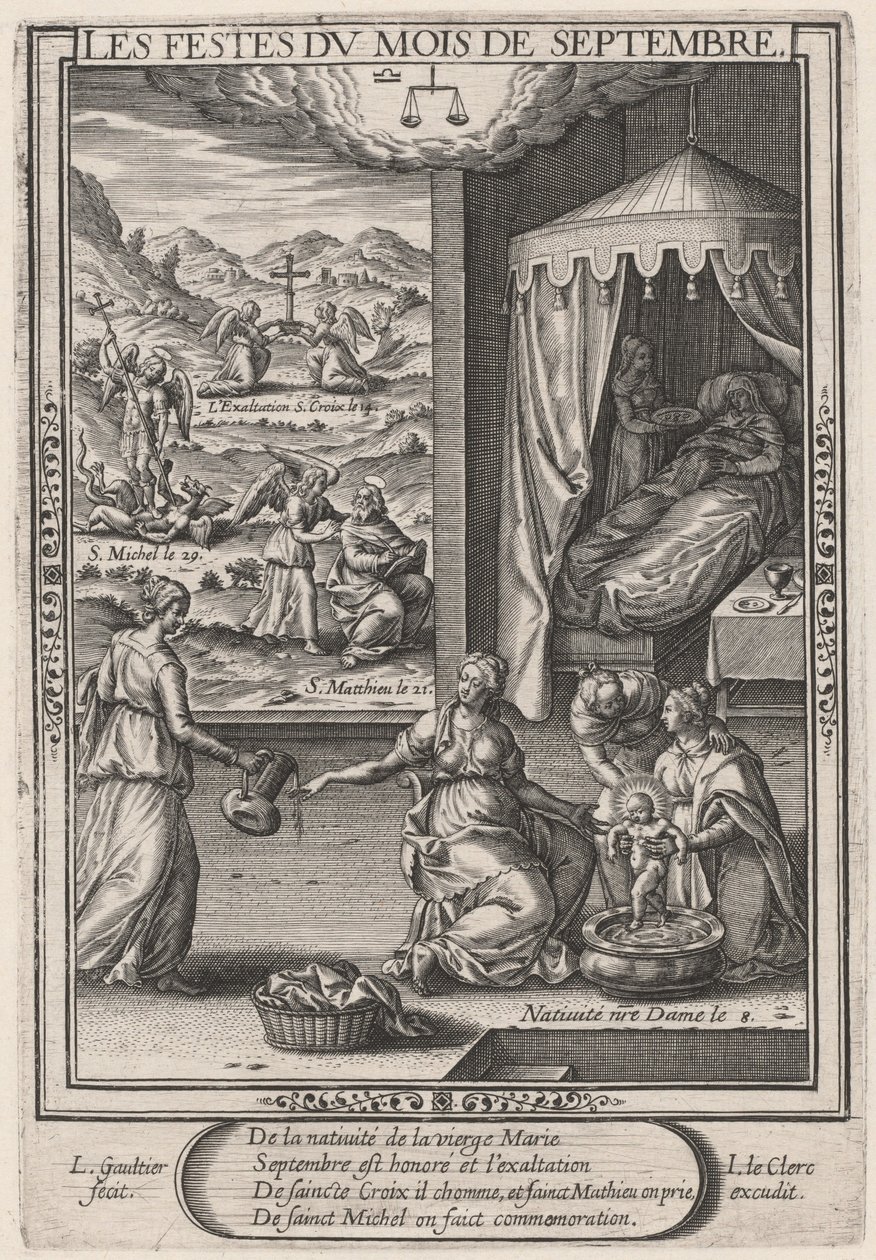 De feesten van de maand september (Geboorte van de Maagd) door Leonard Gaultier