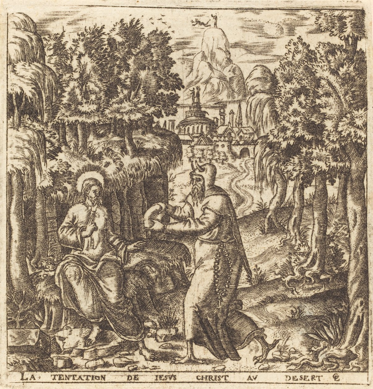 De verzoeking van Christus door Leonard Gaultier