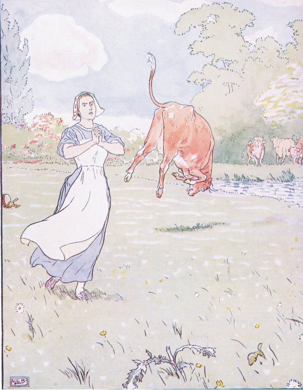 Hier moeder riep hij, binnen de rode koe door Leonard Leslie Brooke