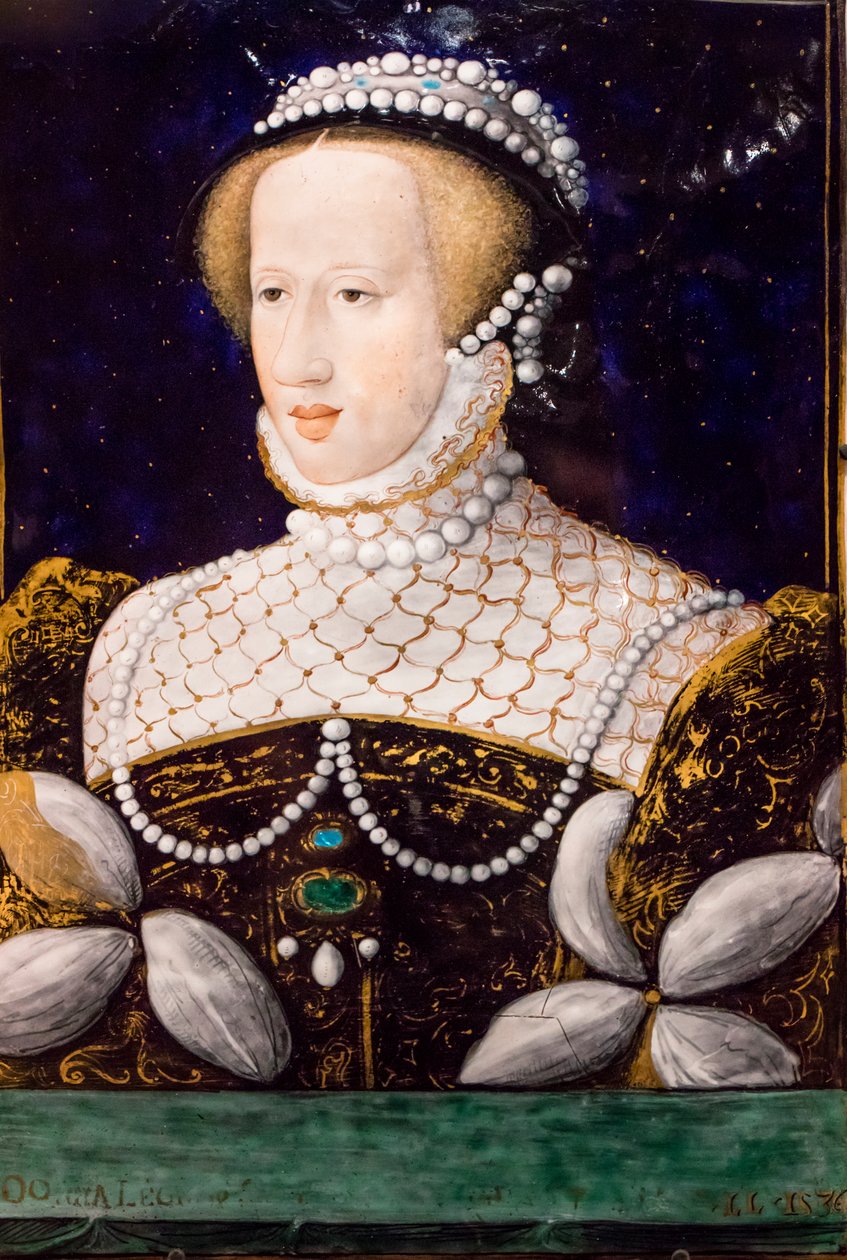 Eleonora van Habsburg, Limoges,1560 (Email op koper) door Leonard Limosin