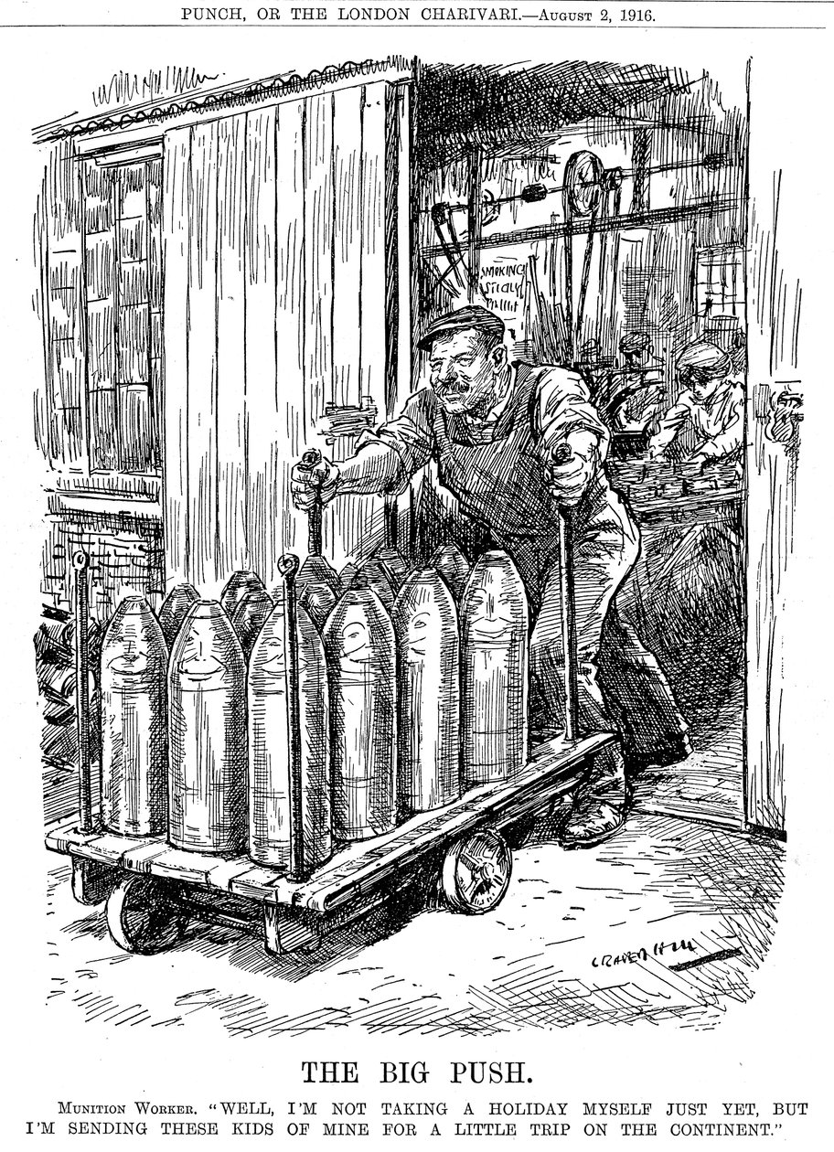 De grote aanval, 1916 door Leonard Raven Hill
