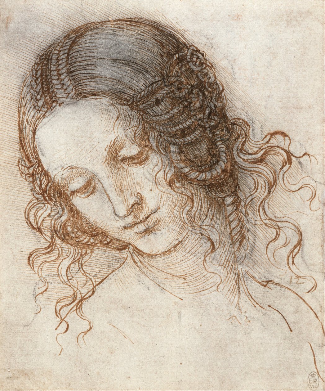 Hoofd van Leda door Leonardo da Vinci