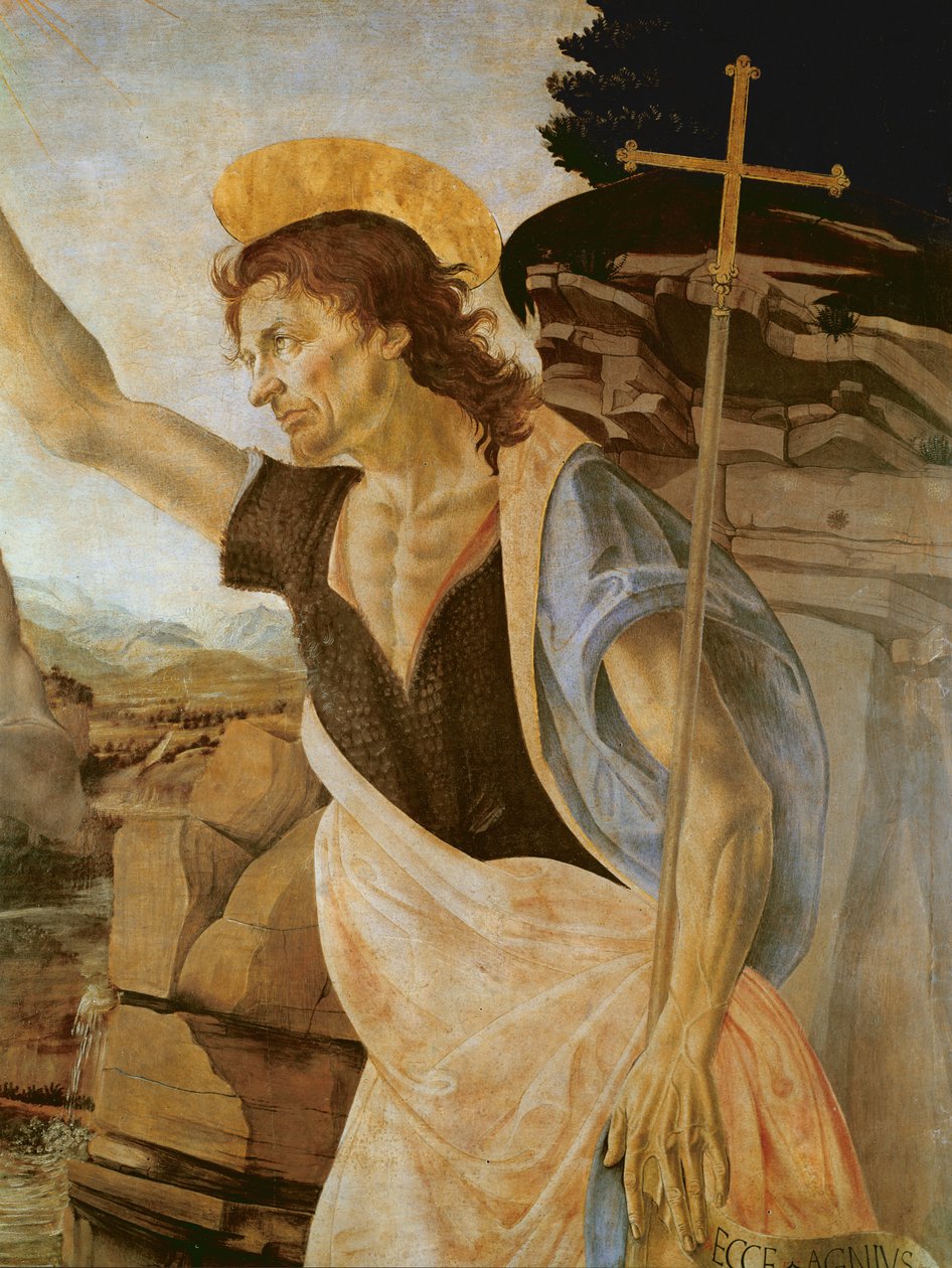 De Doop van Christus, (detail) door Leonardo da Vinci