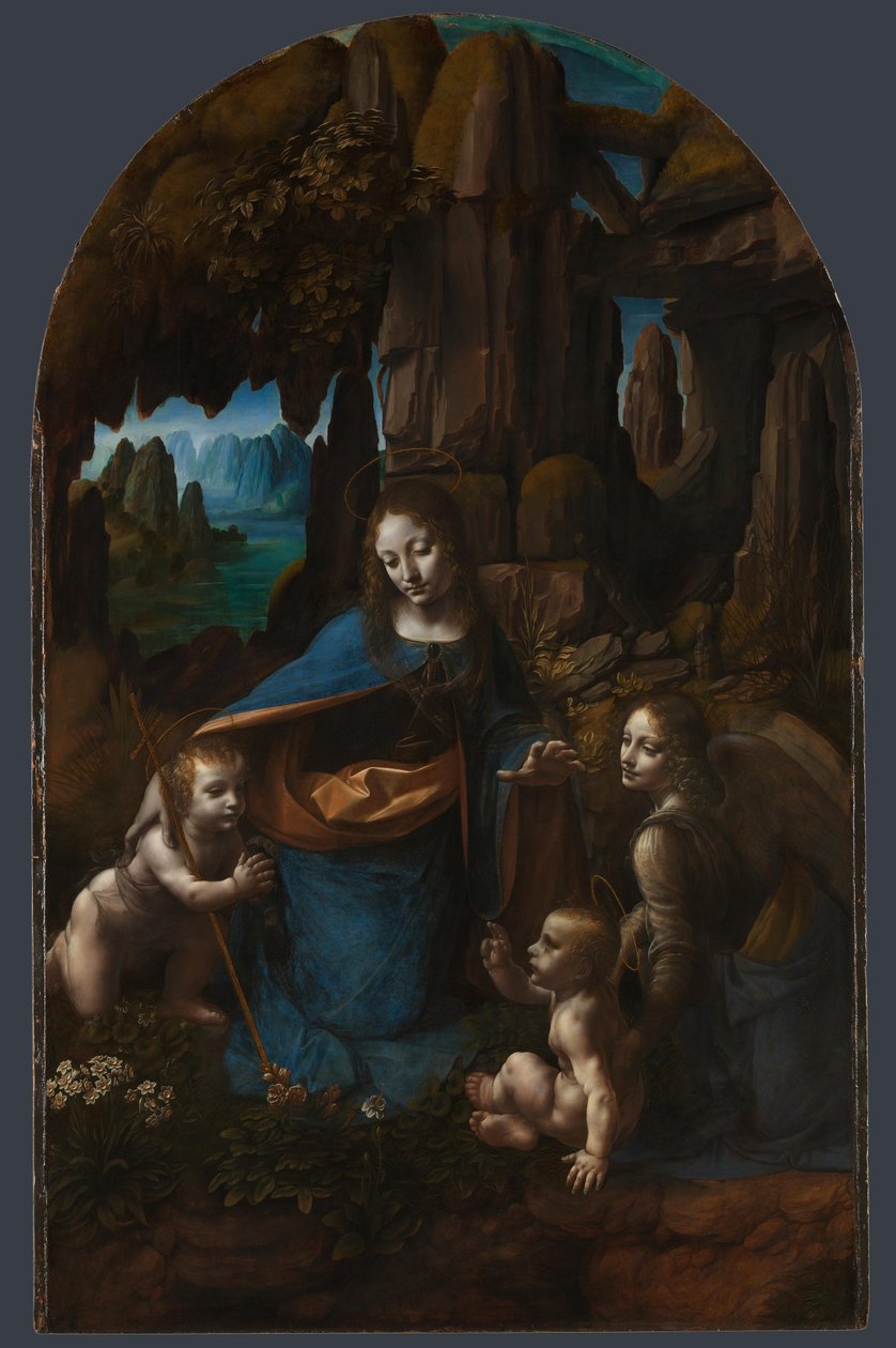 Maagd van de rotsen door Leonardo da Vinci
