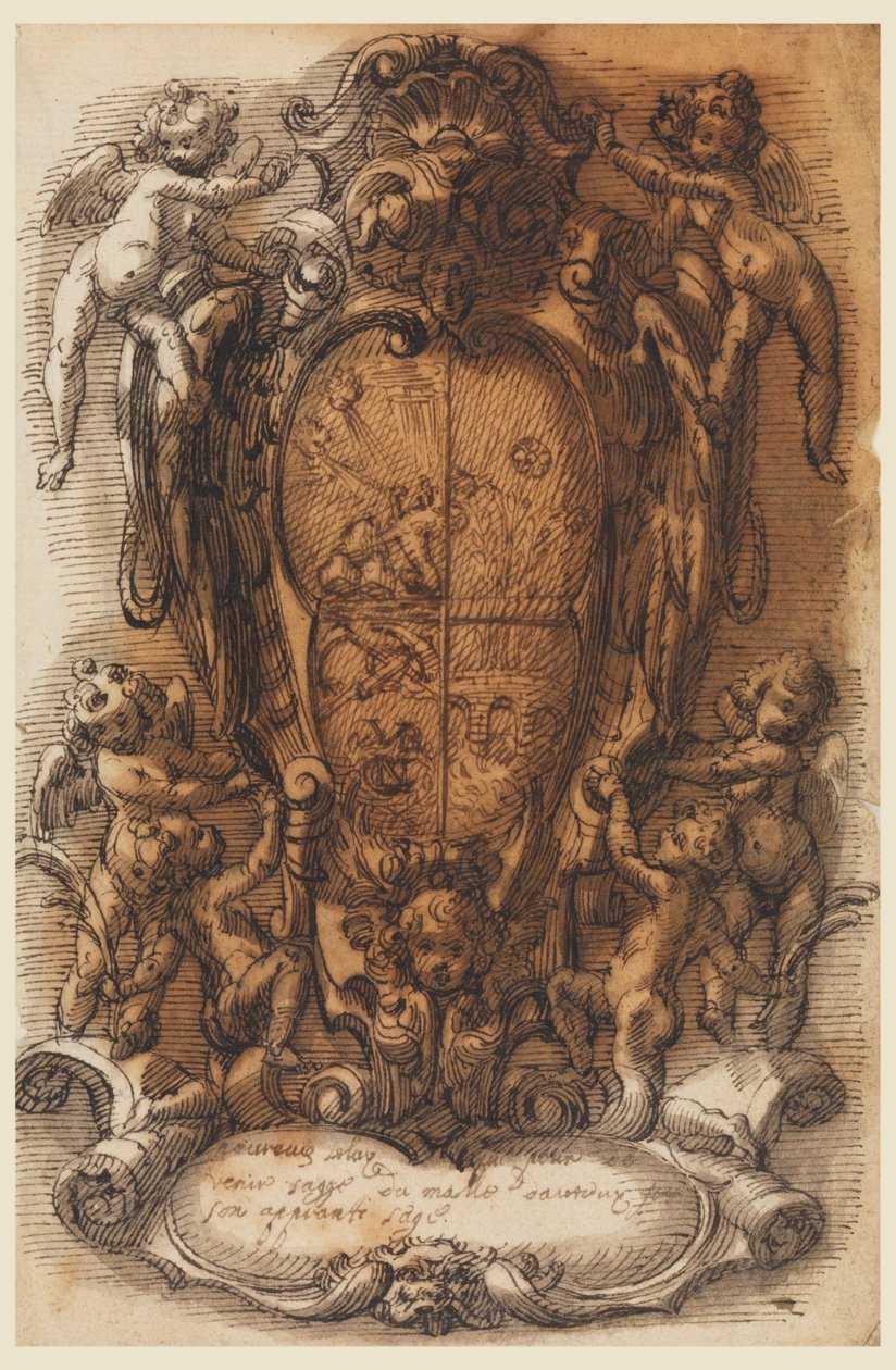 Ontwerp van Wapenschild met Wapen door Leonardo Scaglia