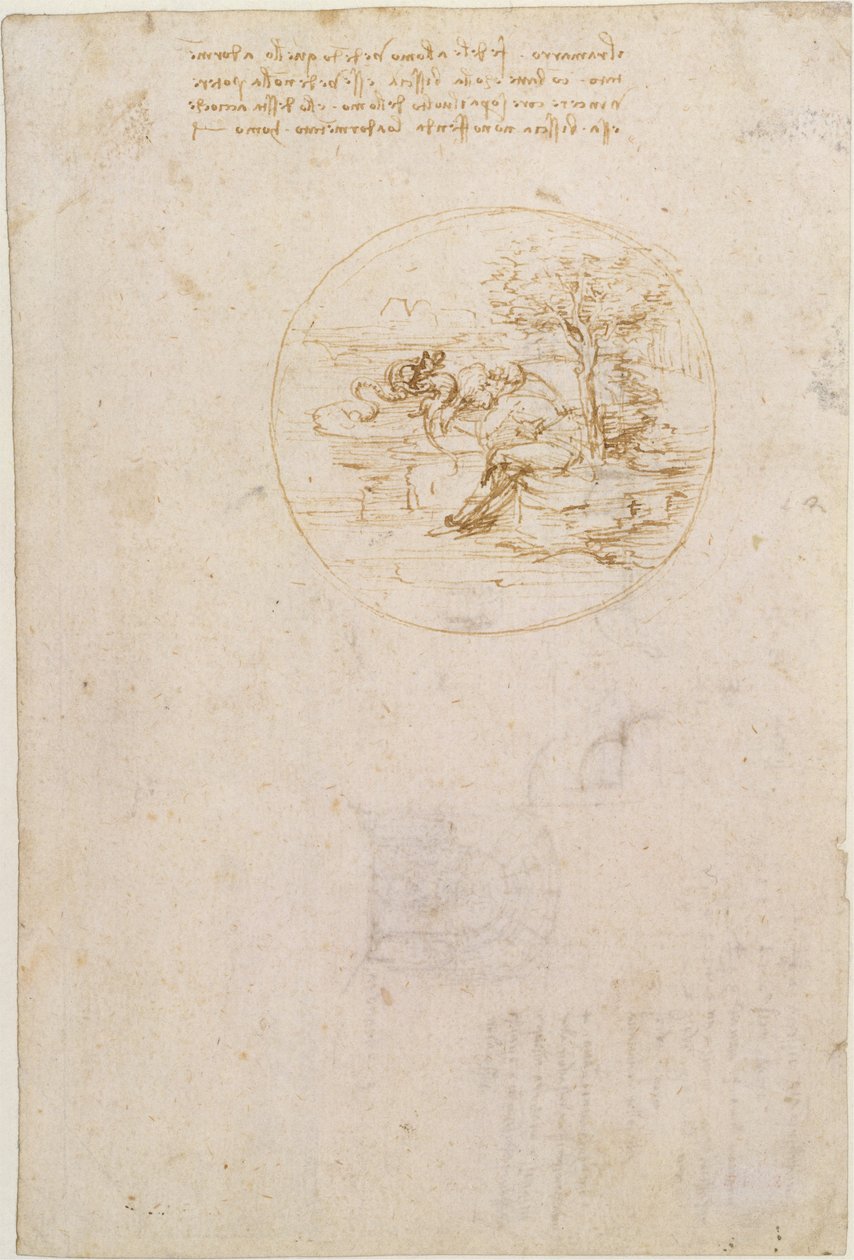 Allegorie op de trouw van de hagedis door Leonardo da Vinci