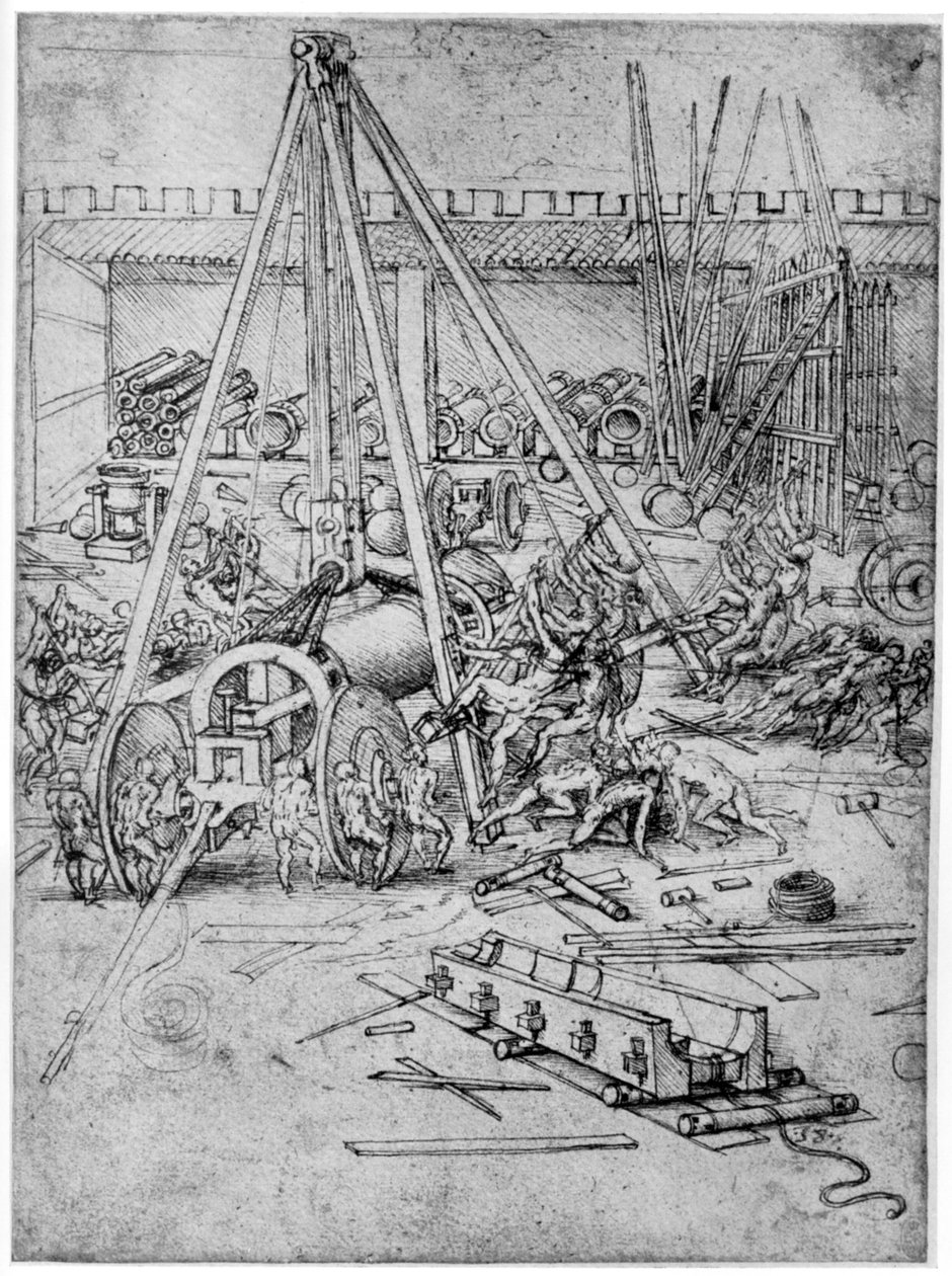 Kanonnenfabriek, 1487 door Leonardo da Vinci