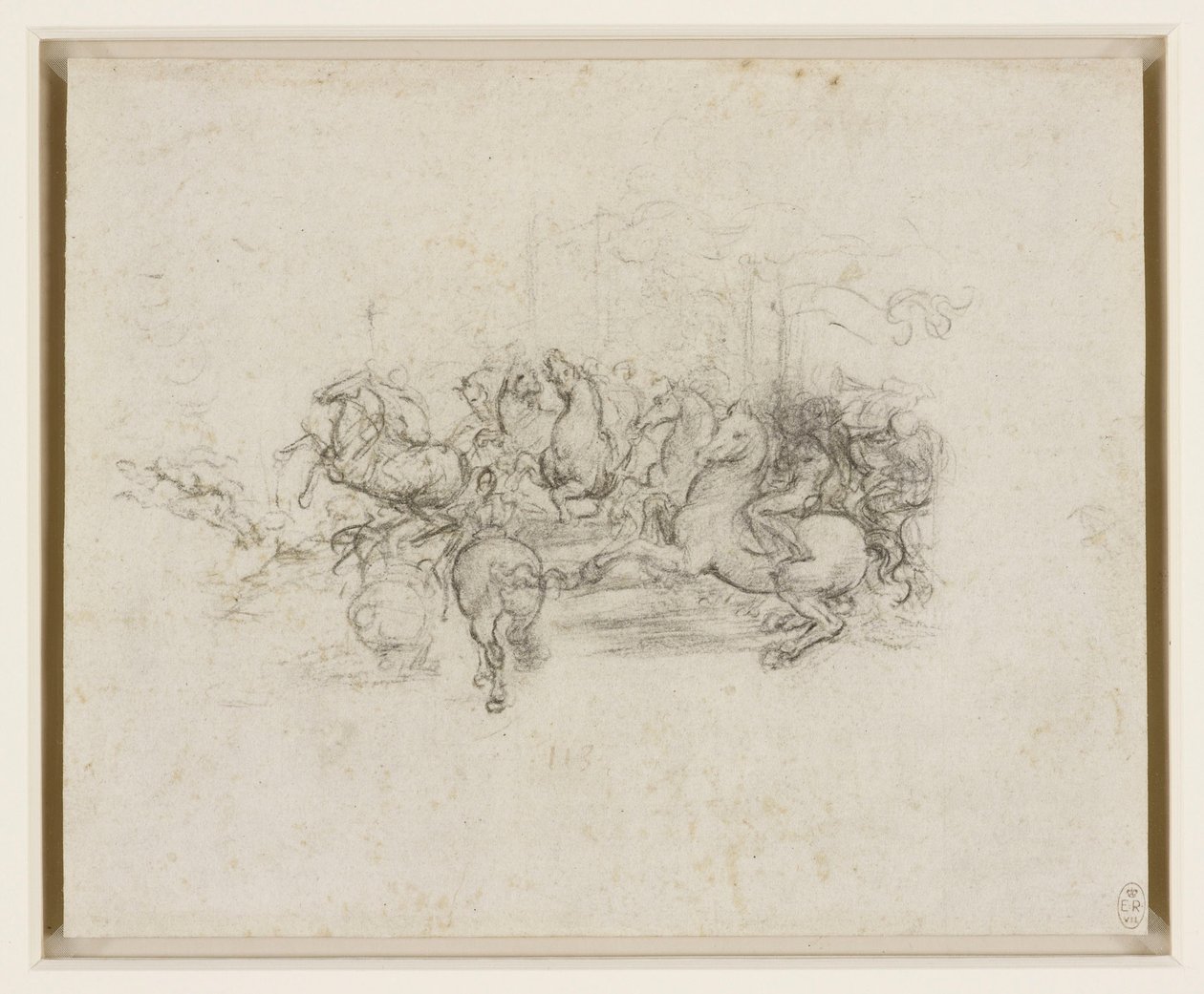 Leonardo da Vinci - RCIN 912339, Een cavalcade rond 1503-4 door Leonardo da Vinci