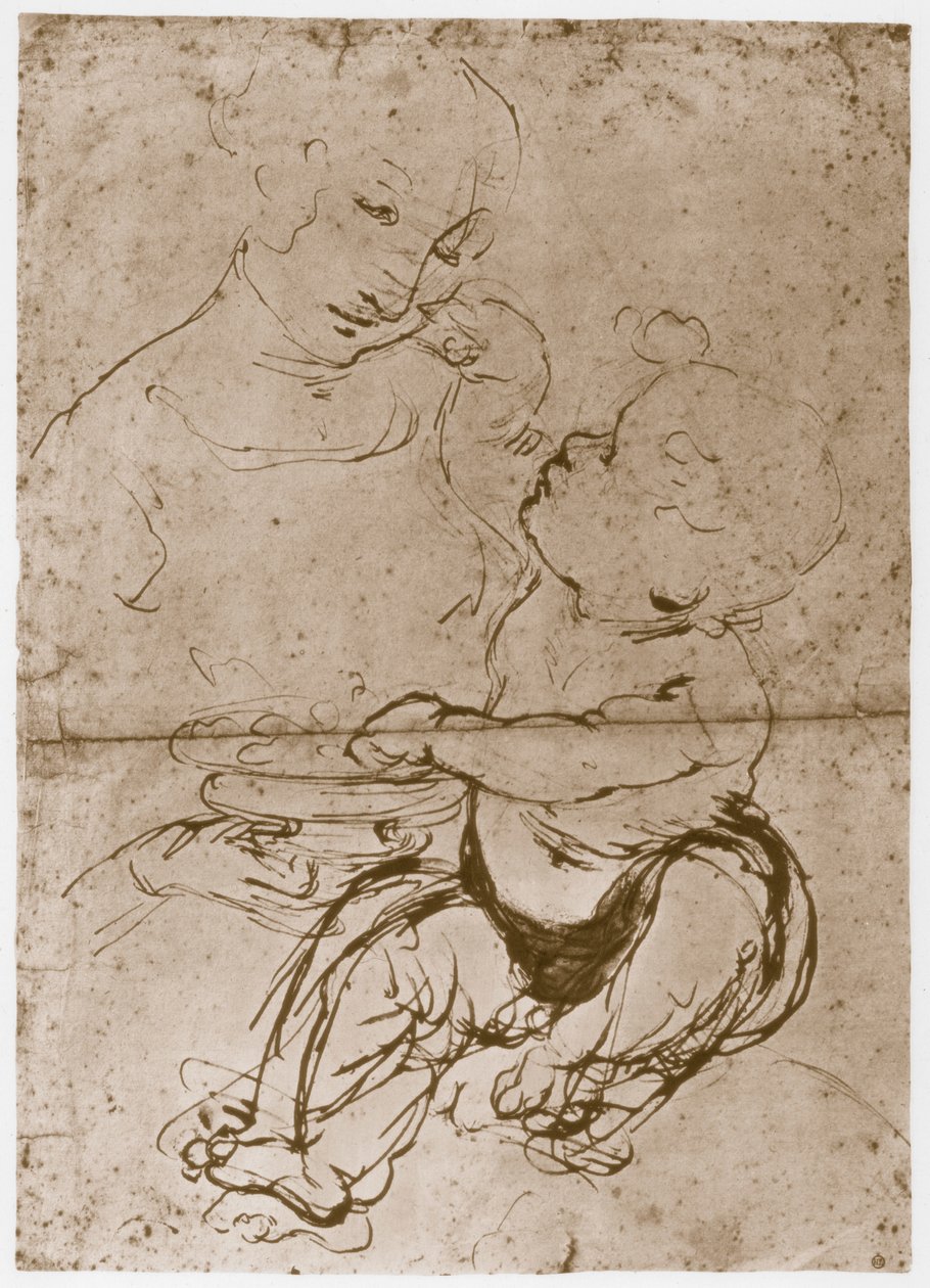 Madonna met de Fruit-Schaal door Leonardo da Vinci