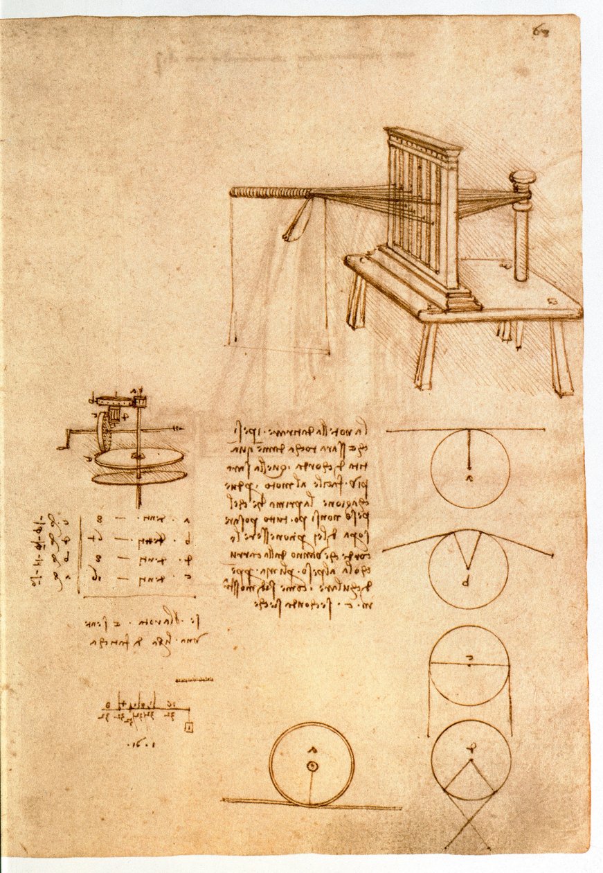 Studie voor een textielmachine, 