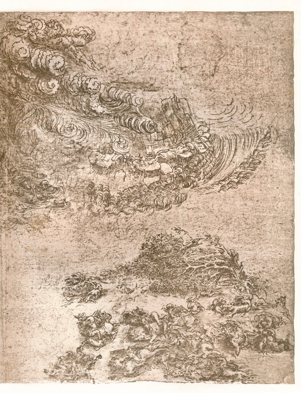 Voorstelling van een storm, ca. 1472-1519 1883 door Leonardo da Vinci