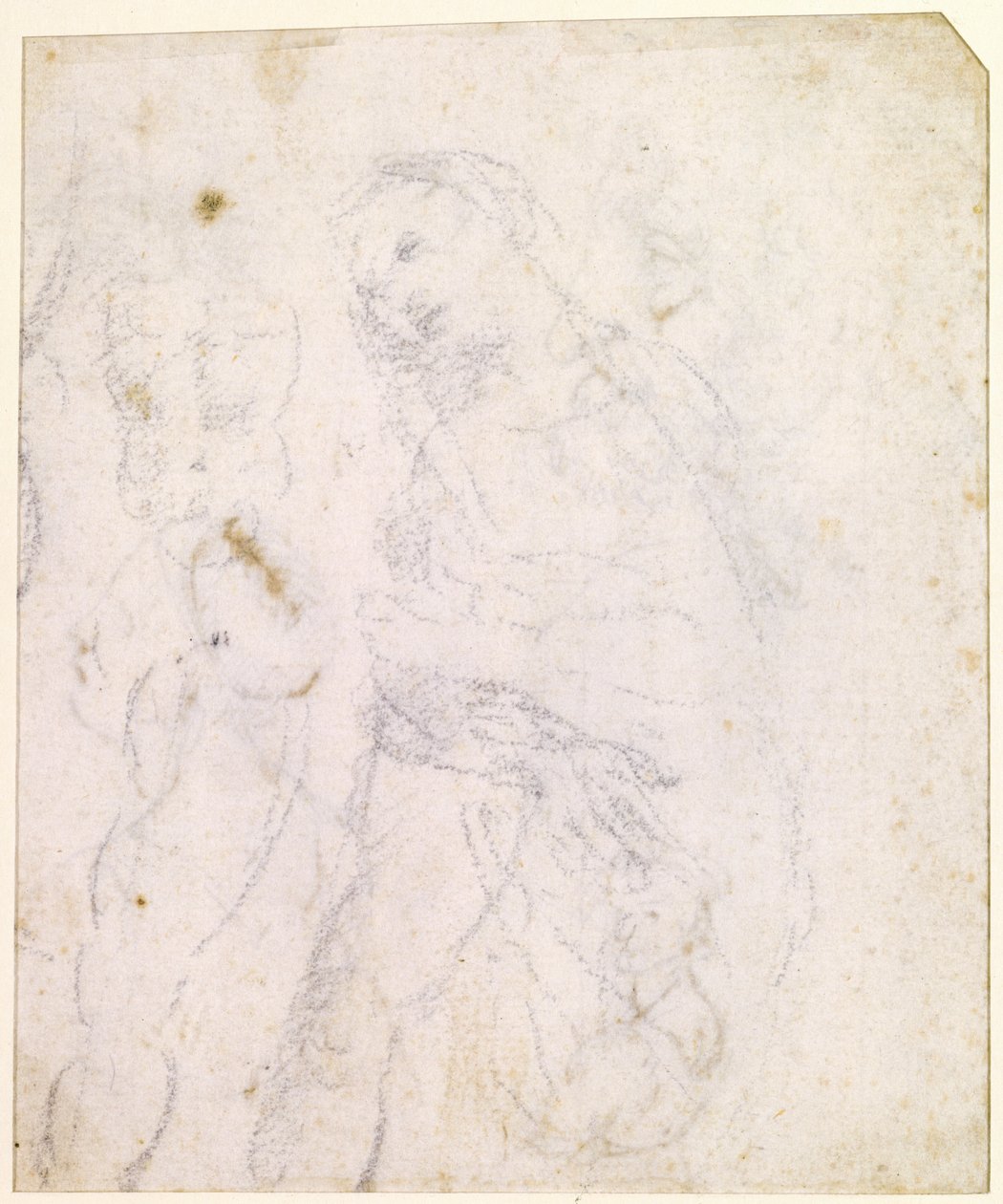 Studie van een Madonna [rugzijde] door Leonardo da Vinci