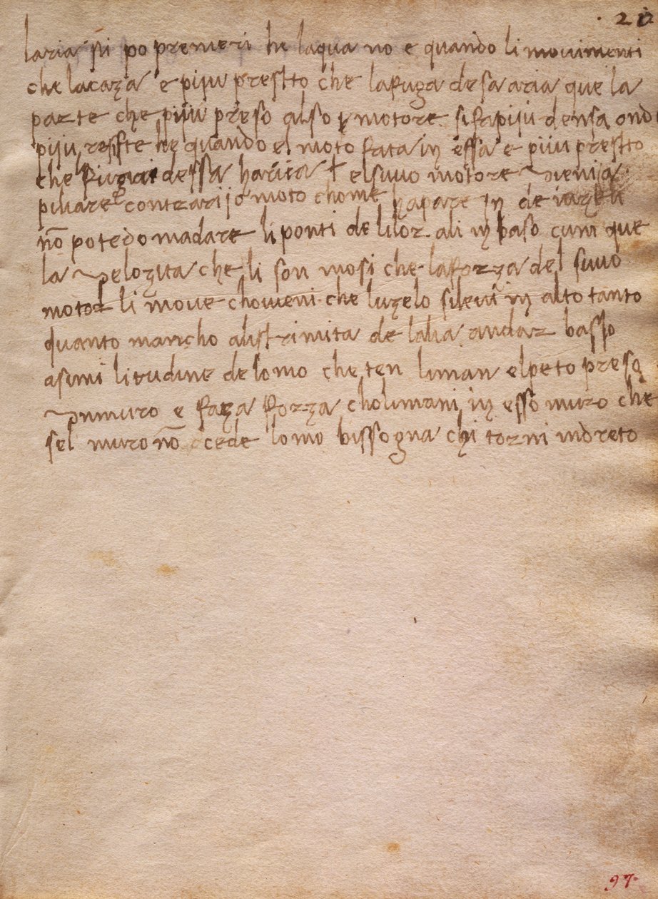 Ongesigneerd uittreksel uit de Codex Trivulzianus door Leonardo da Vinci